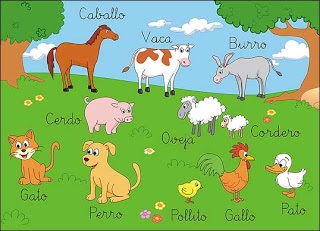 La Granja con sus animales y sus plantas.